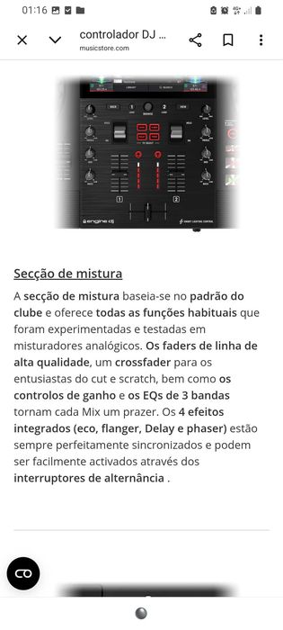 Mesa de Mistura de Dj como nova!