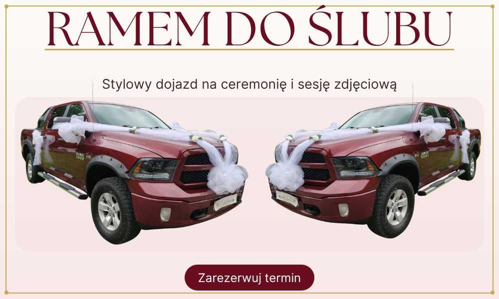 RAMEM do Ślubu LEGENDARNY Amerykański wóz – teraz do wynajęcia !