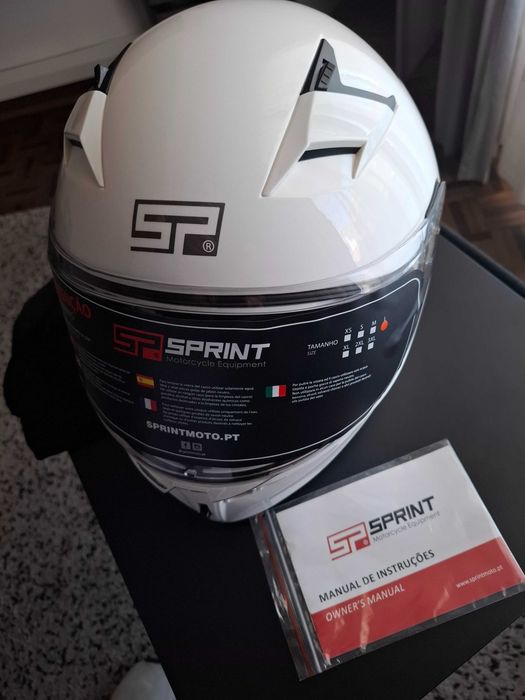 Capacete Sprint branco - novo!