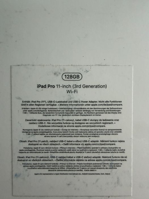 iPad Pro 11-inch 3 generacja Wi-Fi  128GB