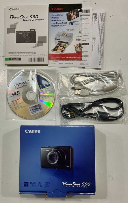 Canon PowerShot S90 – Excelente estado, punho personalizado, caixa original e acessórios