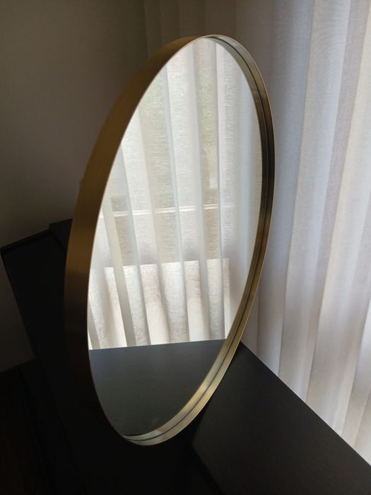 Espelho redondo dourado novo 60 cm
