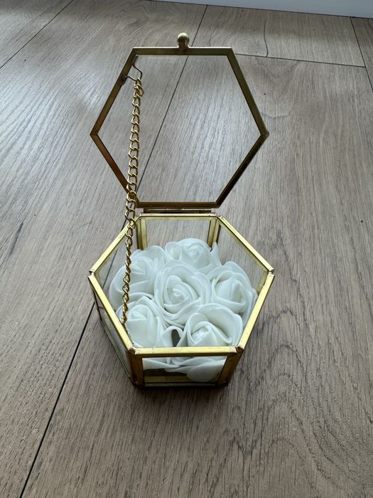 Skrzynka na koperty + ramka + pudełko na obrączki + stojaczki