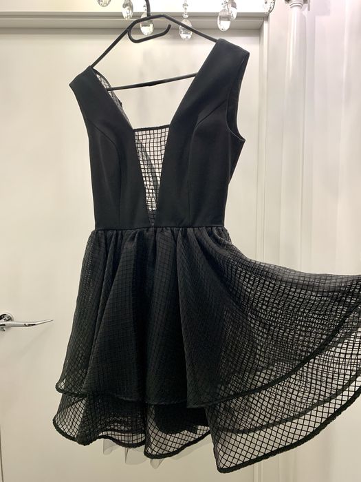 SIMPLE sukienka Z TRENEM karnawalowa na wesele rozm 36 - jak NOWA