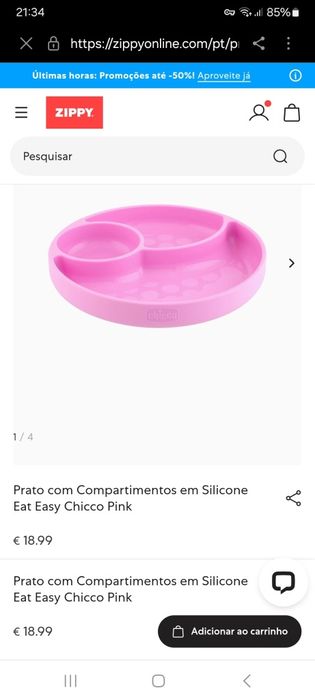 Prato Chicco em Silicone