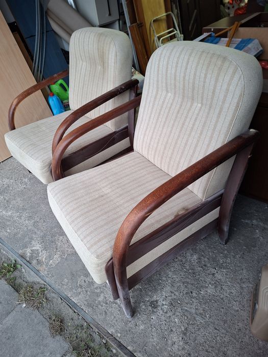 Fotele tapicerowane beżowe