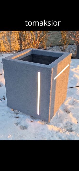 Termo donice ogrodowe tarasowe oświetlenie LED Donica-Termo Doniczka