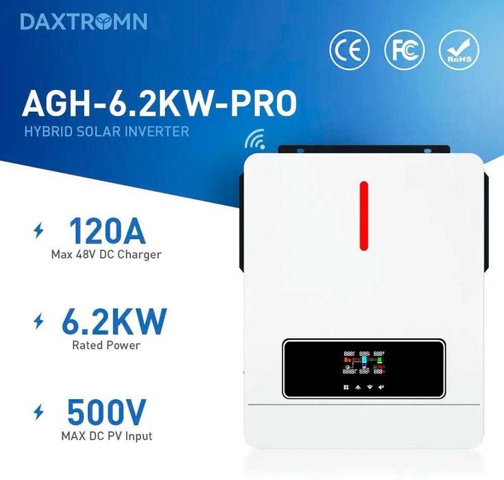 Daxtromn  інвертор в наявності AGH-6.2KW-PRO 48V 6.2KW 120A MPPT