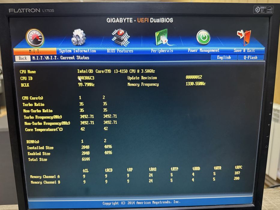 Офисный компьютер с клавиатурой монитором и мышкой і3-4150 6gb 250gb