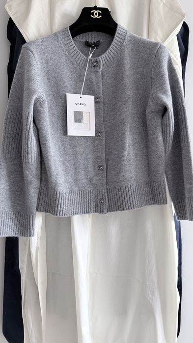 Sweter Chanel Kaszmir Szary