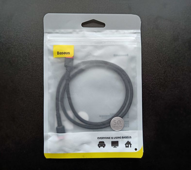 Кабель Baseus Cafule Type-C to Type-C 60W PD Quick charge 0.5m