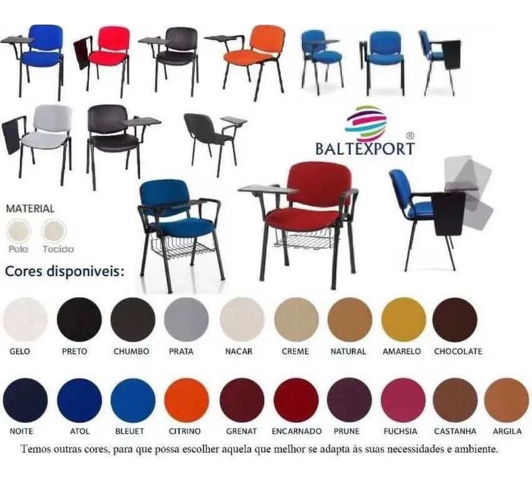 Cadeira Formacao p/ Auditorio revestimento Tecido Pele Sintética Nova