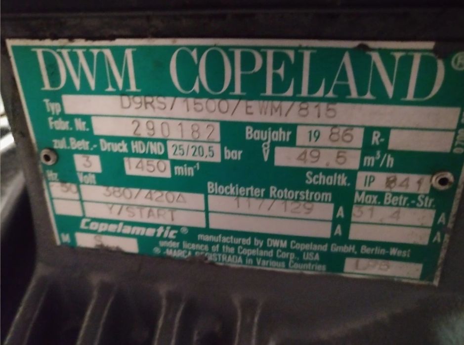 Sprężarka chłodnicza D9RS 1500