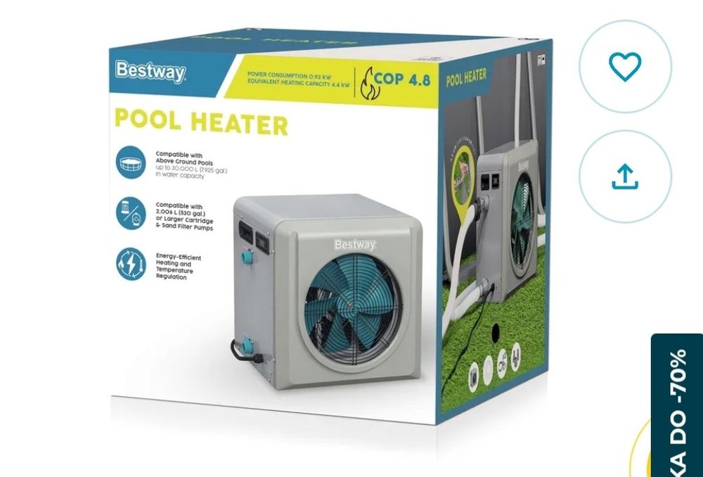 Pompa ciepła do basenu Bestway 4000W nowy