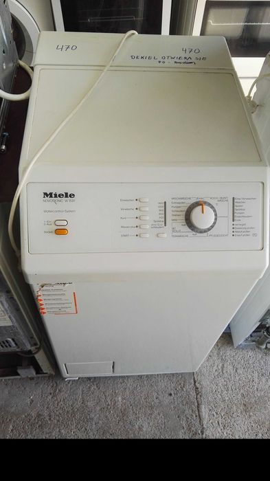 Wąska pralka ładowana od góry niemieckiej marki MIELE, 1400 obrotów