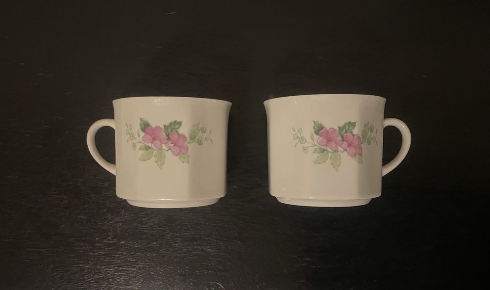 Conjunto café de louça chinesa antiga (6 chavenas + 6 pires)