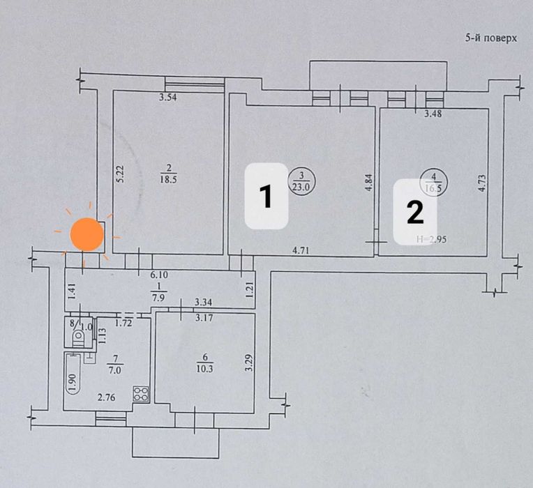Продам 2 комнаты в 4 комн. кв-ре  Павлово Поле, проспект Науки