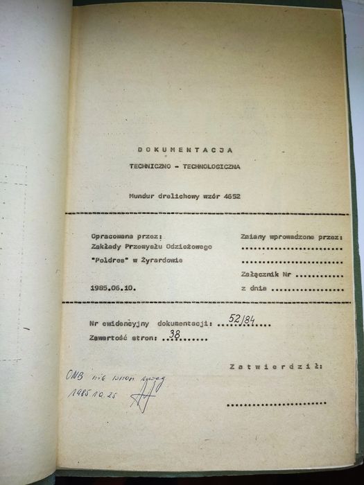 LWP wojsko PRL oryginalne dokumentacje mundurów moro mora