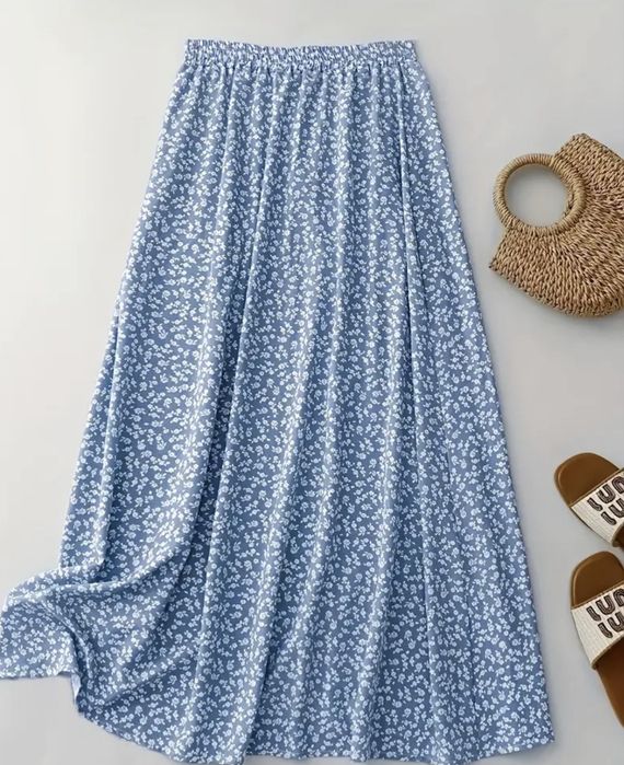 Нова жіноча юбка, максі спідниця з розрізом