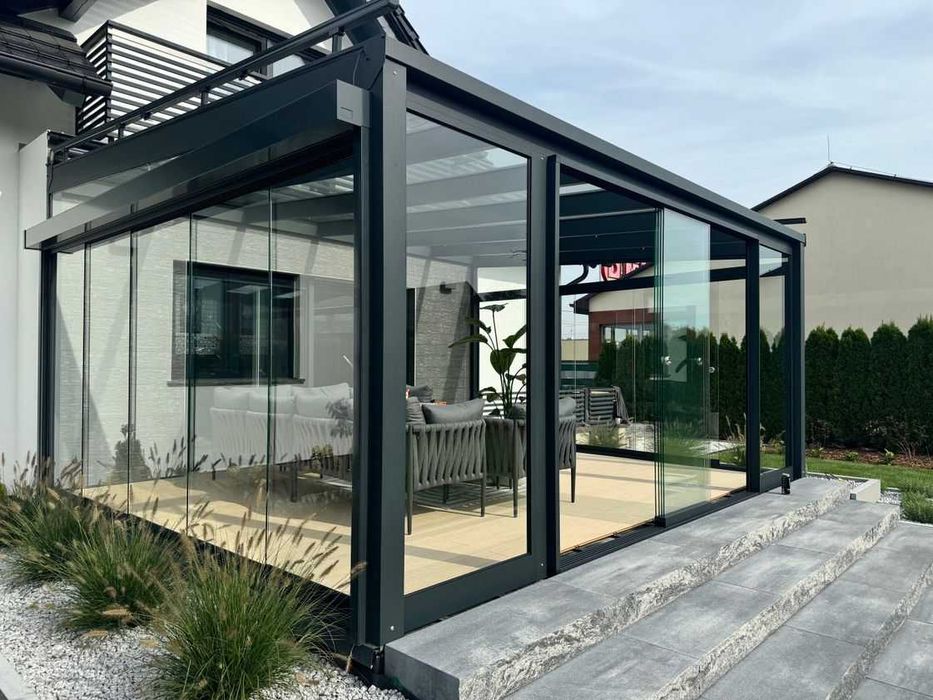 zadaszenie tarasu,pergola,drzwi przesuwne,patio,markizy ,LED