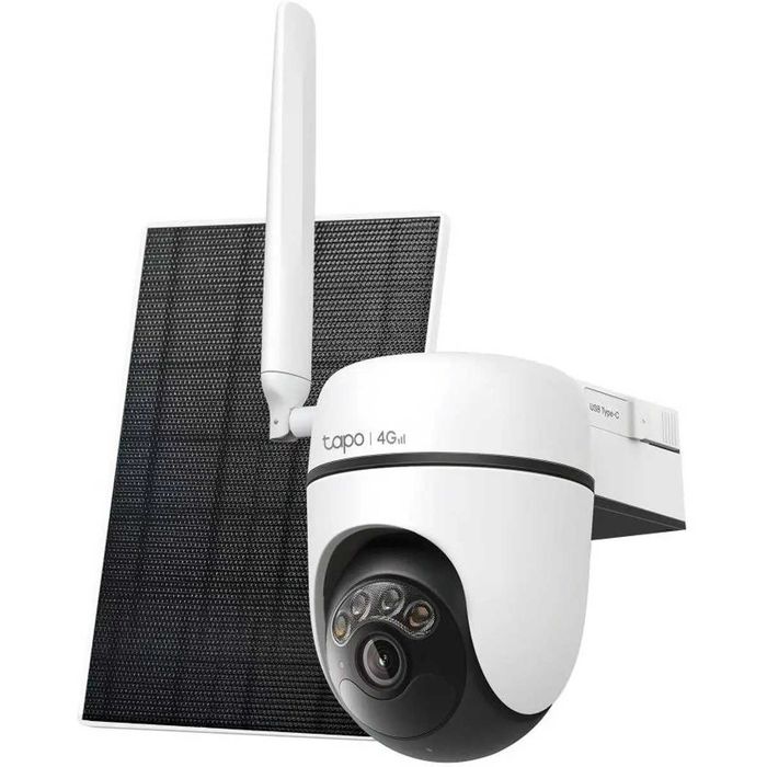 Câmara TP-Link Tapo C615G kit solar - 4G LTE Pan/Tilt 2K 3MP c/ bateria, IA, IR e Painel Solar - IP65