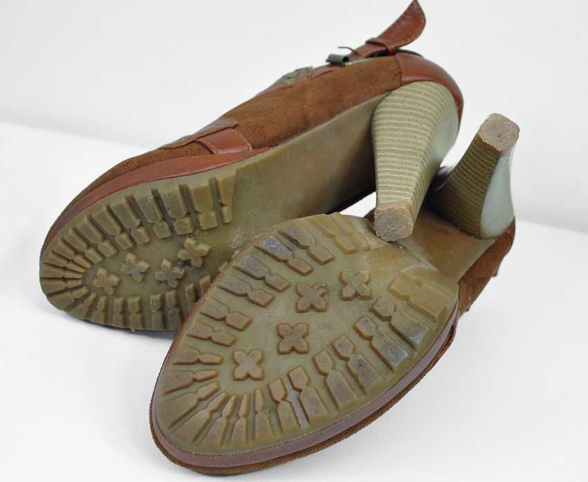 JESIENNE BOTKI NA OBCASIE sznurowane wygodne na podsuwce 36