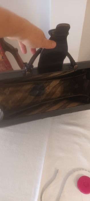 Pasta executiva preta em couro