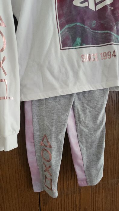 Komplet bluza, koszulka i leginsy dla dziewczynki 164