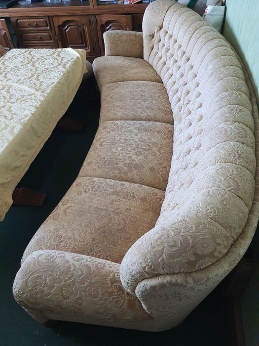 Sofa Wersalka dwa fotele Ozdobna długość 250 cm