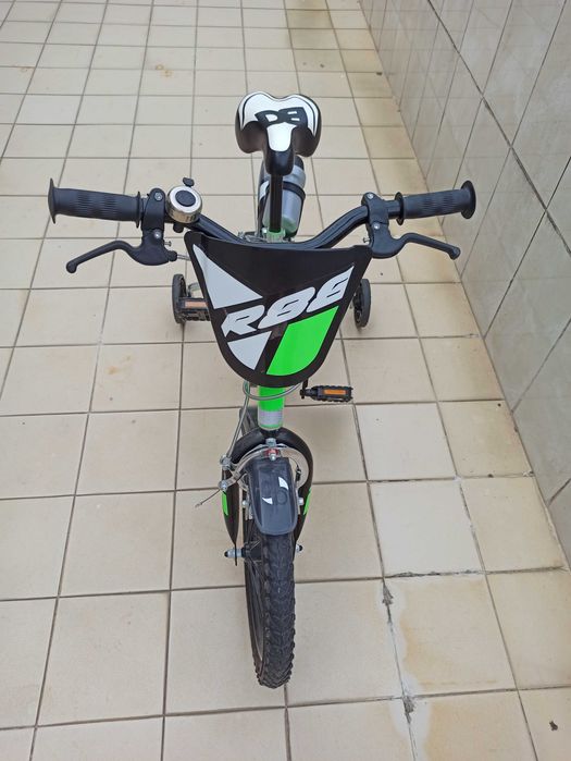 Bicicleta Dino Bikes Verde 14” Criança Com rodas de apoio. ÓTIMO Estado!