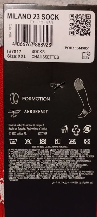 Getry Piłkarskie Adidas Milano 23 Socks Skarpety Skarpetki Sportowe