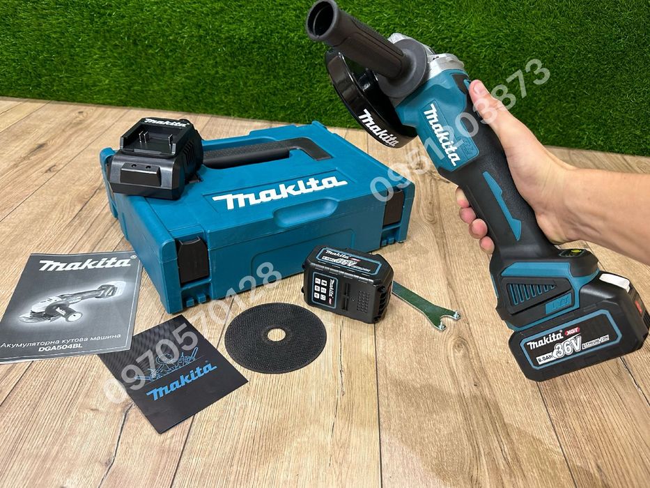 Аккумуляторная угловая шлифмашина Makita DGA 504 36V 8Ah болгарка ушм