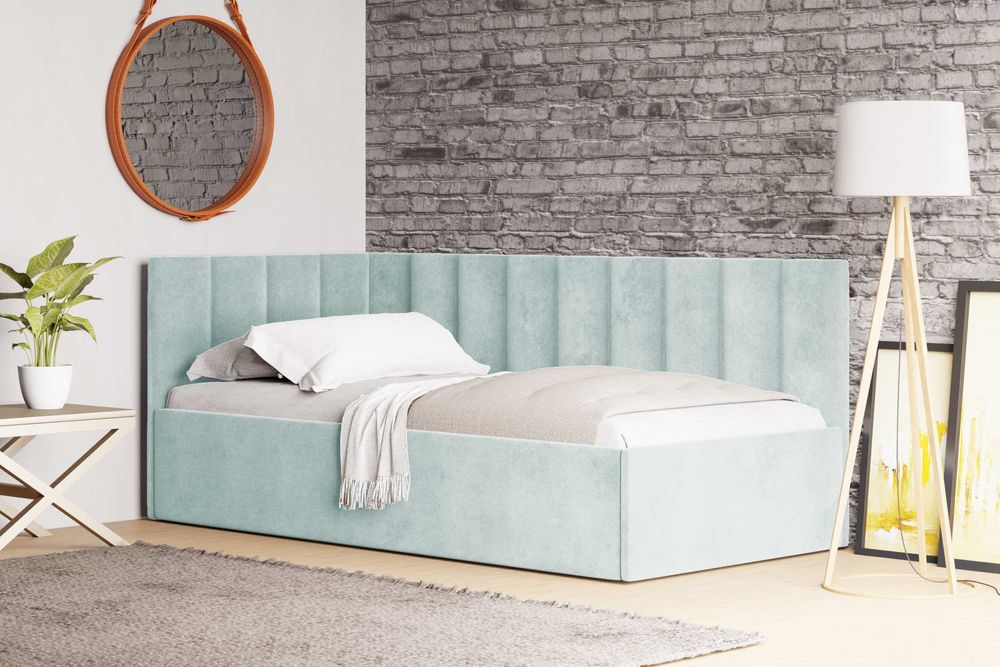 Łóżko tapicerowane Sofa Kanapa pojemnik na pościel stelaż wysyłka!