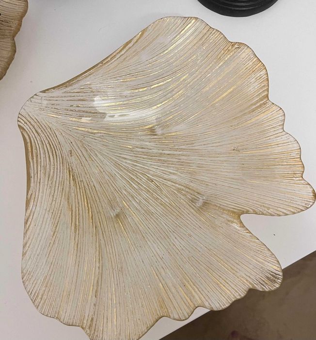 Talerze dekoracyjne LIŚĆ Monstera - 2 szt. Glamour