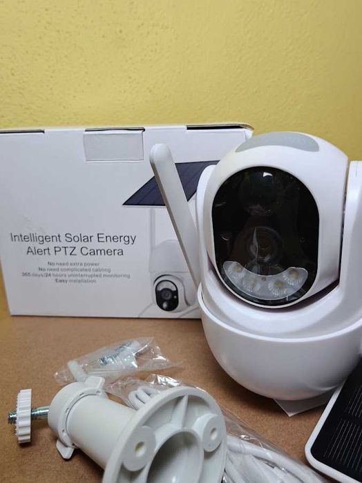 Câmara Vigilância Solar PTZ 3MP 2K WiFi Exterior Bateria (NOVA)