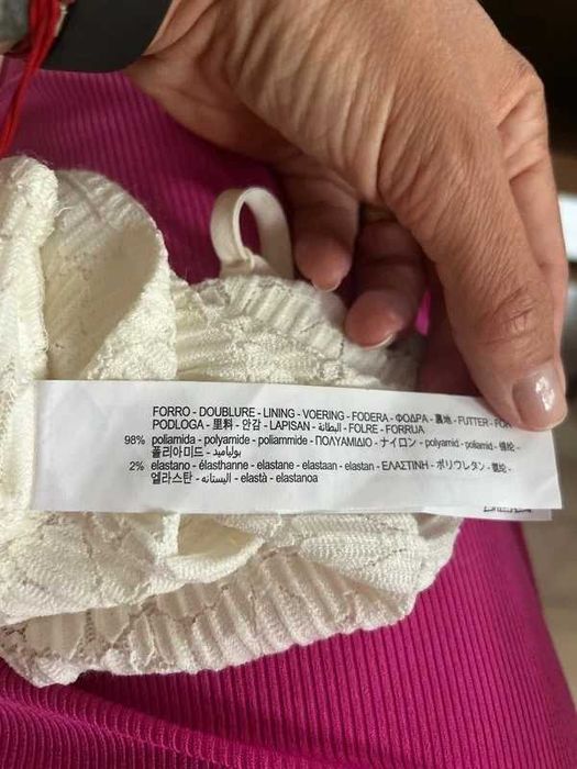 Bluzka crop top Zara roz M