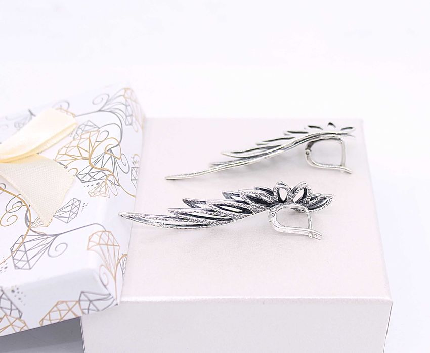 Srebrne kolczyki p.925/10,52g - Skrzydła