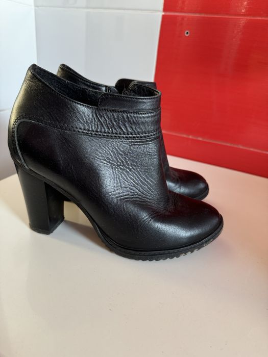 Skórzane botki jak nowe, stan idealny