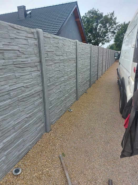 Ogrodzenia betonowe/palisadowe jedno-dwustronne