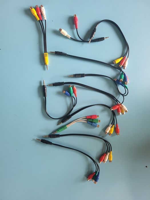 Kable Przejściówka z JACK 3,5mm 4P na RCA (3x CHINCH) albo 2 x CHINCH