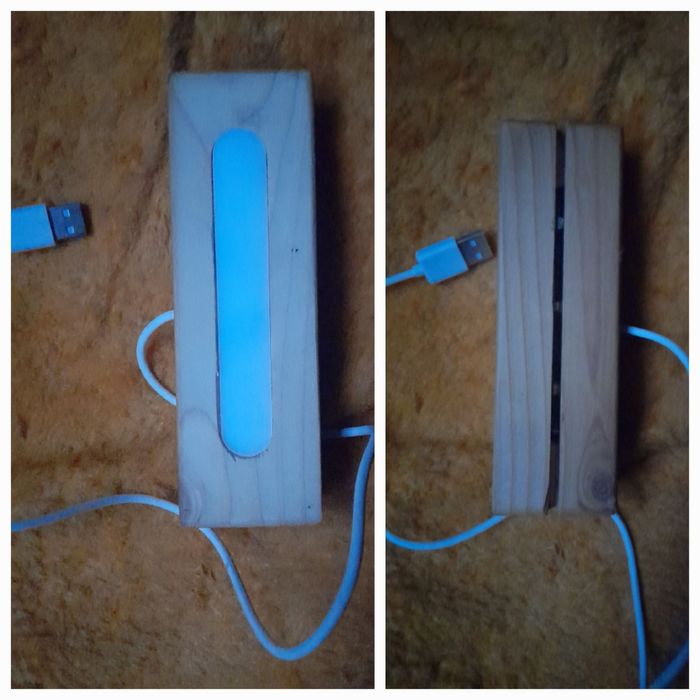 Світлодіодний різнокольоровий світильник з USB - шнуром.