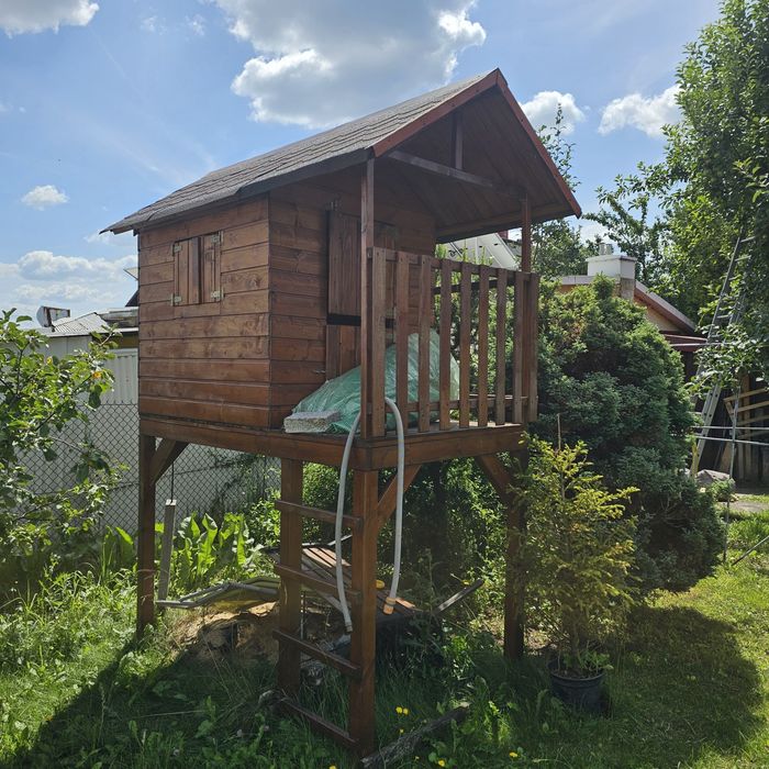 Domek dla dzieci do ogrodu drewniany