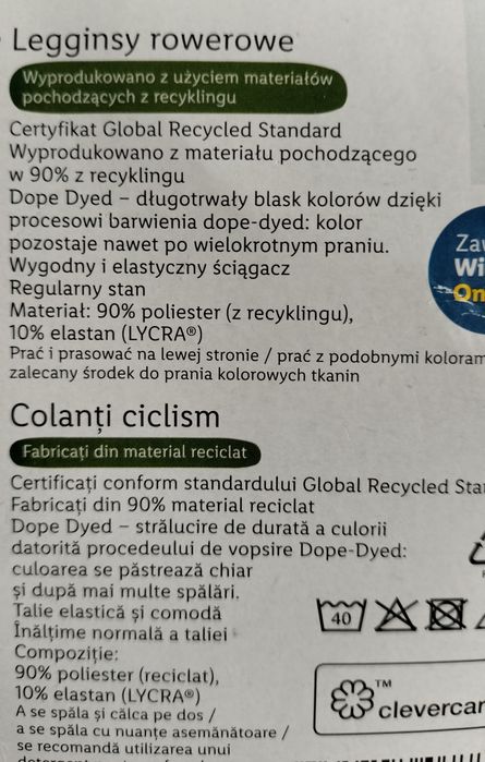 Legginsy rowerowe Esmara z kolekcji Fun Lidla rozmiar L