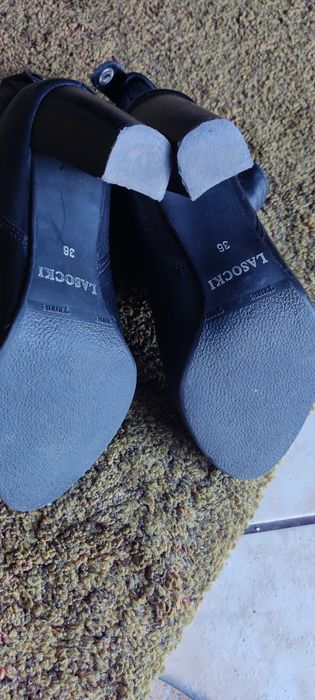 Skórzane botki Lasocki 36