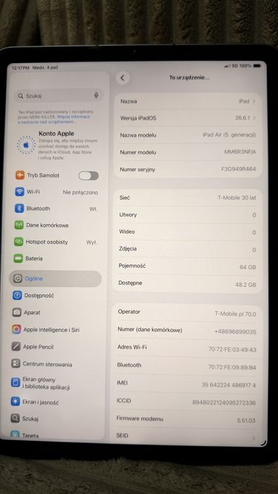Apple ipad Air 5gen 64gb