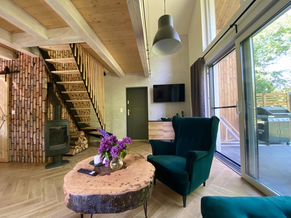 Domki na wynajem na Kaszubach,balia, ,staw,jezioro.