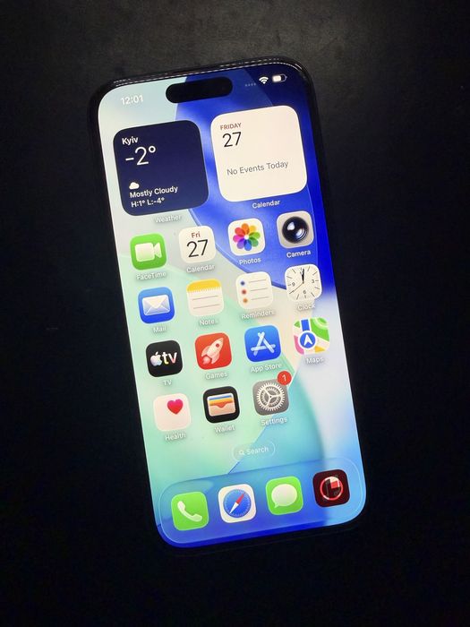 iPhone 15 Pro Black Titanium 256GB SIM - 89% батарея, ідеальний стан