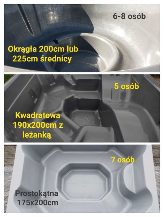 Balia ogrodowa / Jacuzzi ogrodowe z hydromasażem + piec | Transport
