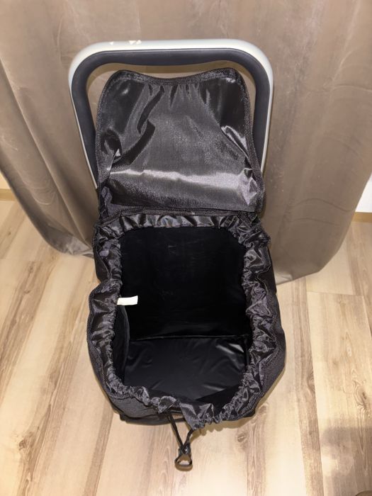 Сумка-візок складна на колесах 27л водовідштовхувальна чорна