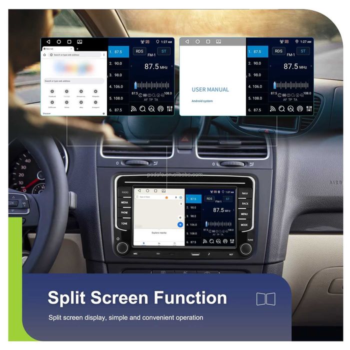 Rádio 4/64GB VW Golf Polo Passat Skoda Seat Carplay Android Auto GPS